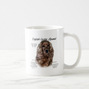 Taza De Café Diseño de la historia de cocker spaniel del ingl
