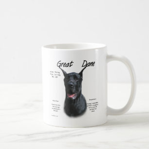 Taza De Café Diseño de la historia de great dane (blackA)
