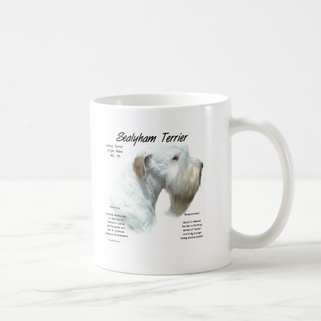 Taza De Café Diseño de la historia de Sealyham Terrier (Derecha)