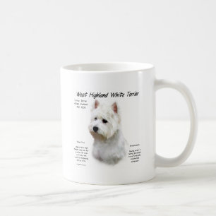 Taza De Café Diseño de la historia de Terrier blanco de monta