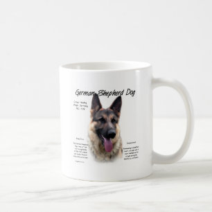 Taza De Café Diseño de la historia del perro de pastor alemán