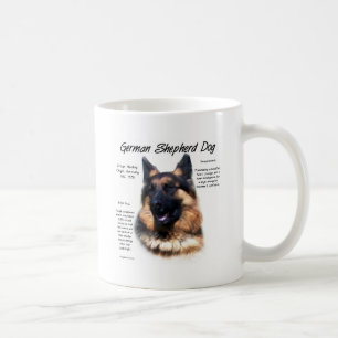 Taza De Café Diseño de la historia del perro pastor alemán (pel