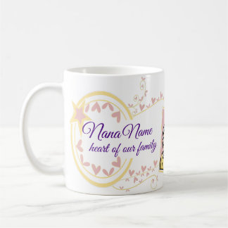 Taza De Café Diseño de la insignia vintage del Día de la Abuela