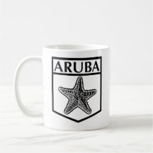 Diseño de la isla de Aruba - Mug clásico blanco de