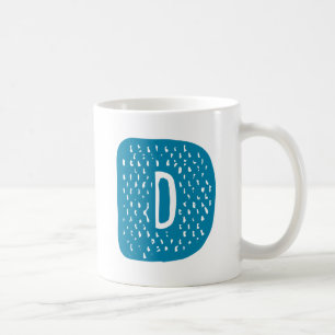 Taza De Café Diseño de la letra D.