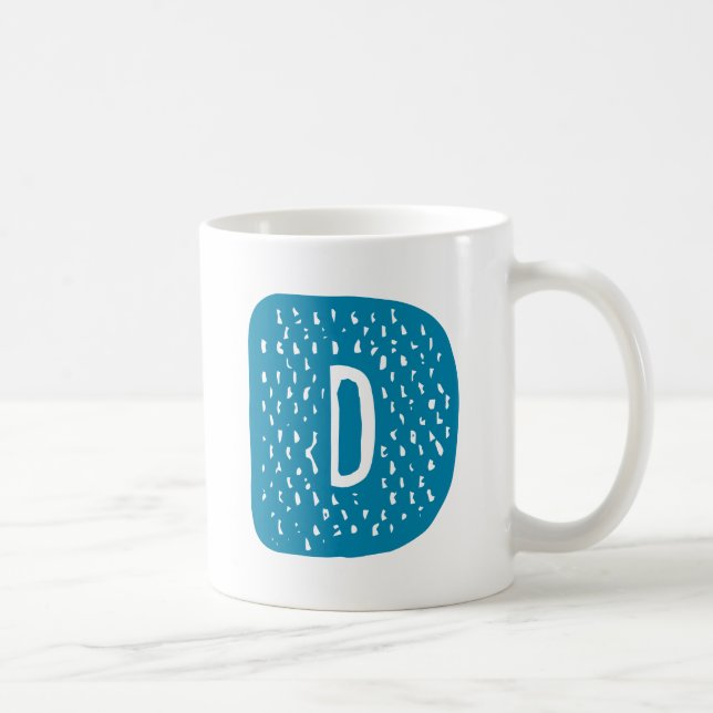 Taza De Café Diseño de la letra D. (Derecha)