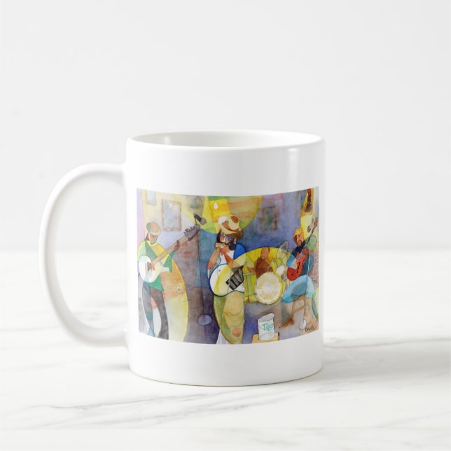 Taza De Café Diseño de la música de los azules del delta (Izquierda)