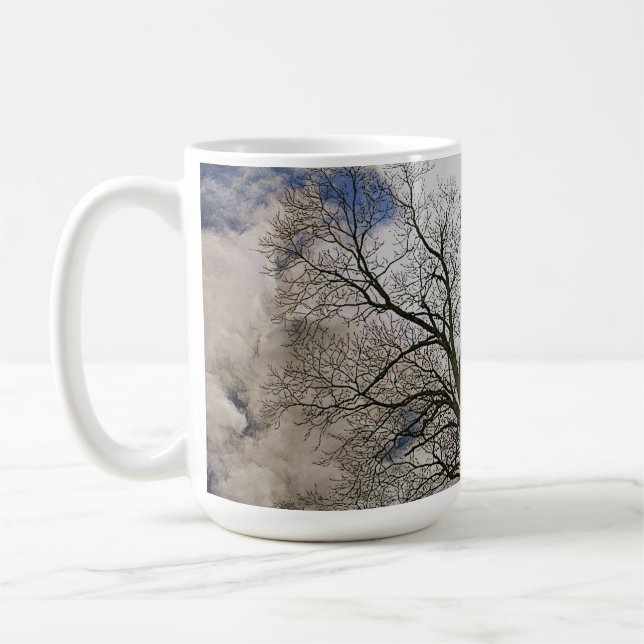 Taza De Café Diseño de la naturaleza de los árboles desnudos y  (Izquierda)