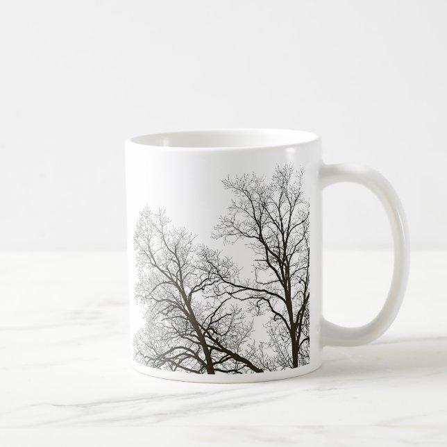 Taza De Café Diseño de la naturaleza de los cielos y árboles de (Derecha)