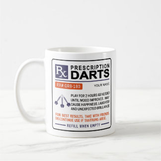 Taza De Café Diseño de la Receta Graciosa Darts Mug