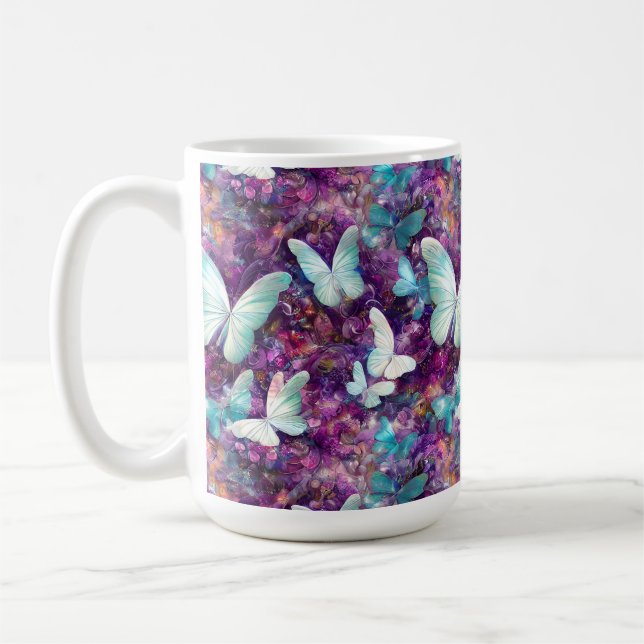 Taza De Café Diseño de la serie de mariposa mística 7 (Izquierda)