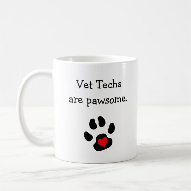 Taza De Café Diseño de la tecnología del veterinario de Punny (Izquierda)