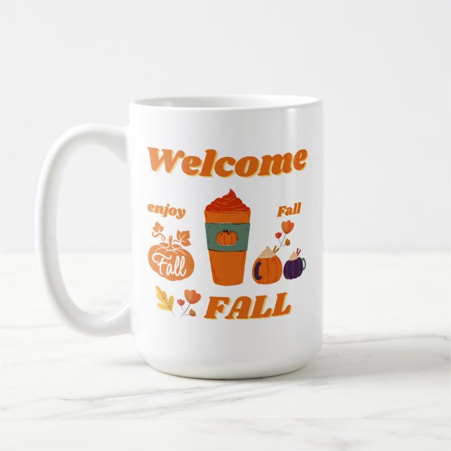 Taza De Café Diseño de la temporada de otoño (Izquierda)