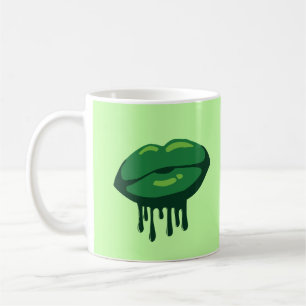 Taza De Café Diseño de labios de mujer día de San Patricio-6667