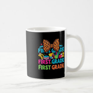 Taza De Café Diseño de lápiz con lazo coqueto de primer grado p