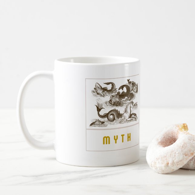 Taza De Café Diseño de las leyendas marinas (Con donut)