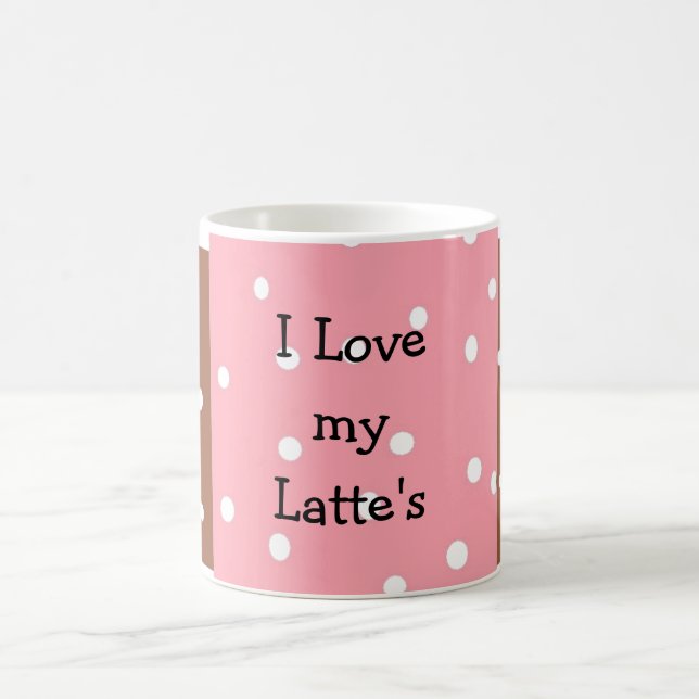 Taza De Café Diseño de Latte con Lunares (Centro)