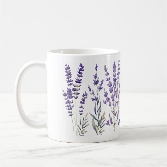 Taza De Café Diseño de lavanda francés (Izquierda)