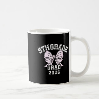 Taza De Café Diseño de lazo de graduación de quinto grado 5º
