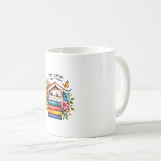 Taza De Café Diseño de lectura de regreso a clases Mantén la cu