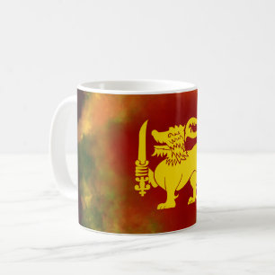Taza De Café Diseño de león con bandera de Sri Lanka para los h