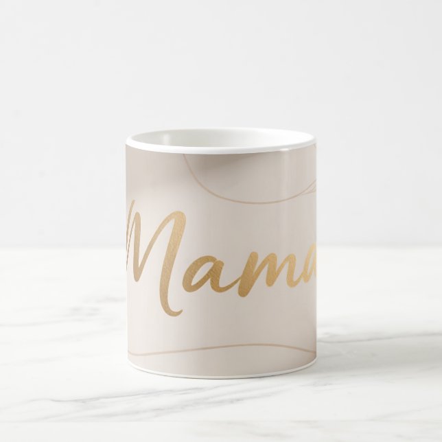 Taza De Café Diseño de letra minimal de lujo para mamá (Centro)