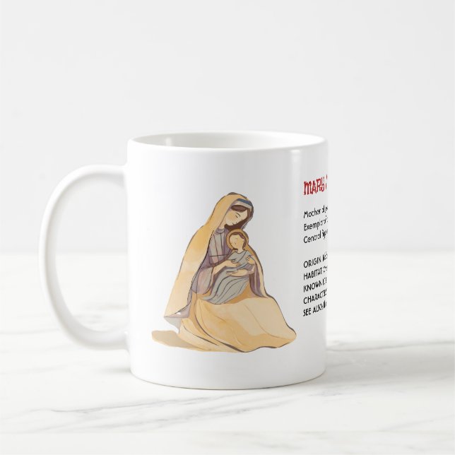 Taza De Café Diseño de léxico bíblico Mary - Tributo de madre (Izquierda)