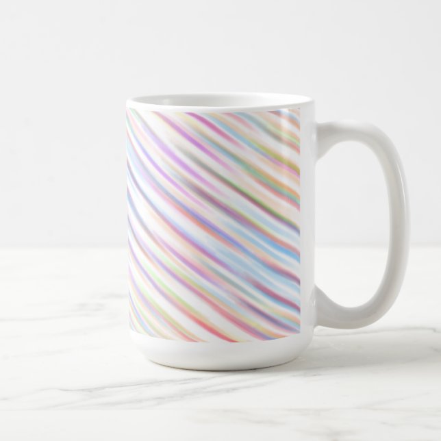 Taza De Café diseño de líneas coloridas (Derecha)
