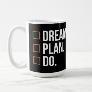Taza De Café Diseño de lista de verificación motivacional de Pl