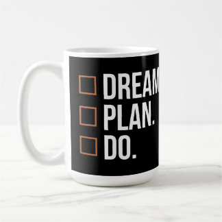 Taza De Café Diseño de lista de verificación motivacional de Pl
