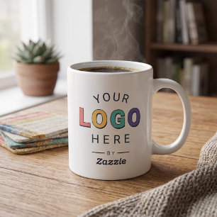 Taza De Café Diseño de logotipo de marca personalizado