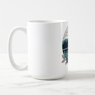 Taza De Café Diseño de logotipo minimalista de la naturaleza de