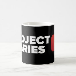 Taza De Café Diseño de los diarios del proyecto (texto negro)