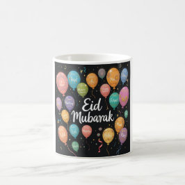 Taza De Café Diseño de los globos de Eid Mubarak