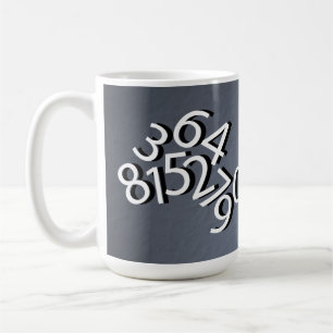 Taza De Café Diseño de los números