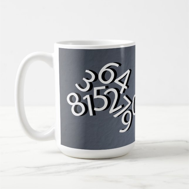 Taza De Café Diseño de los números (Izquierda)