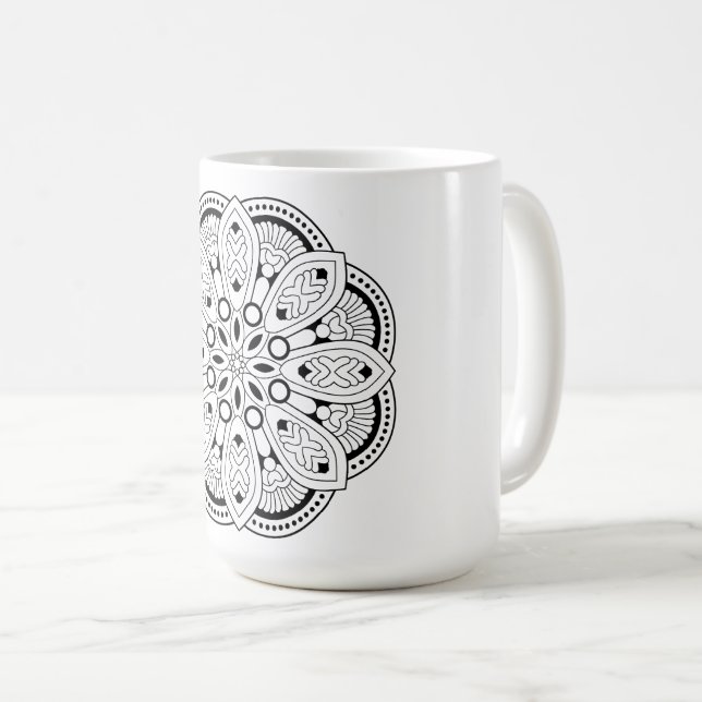 Taza De Café Diseño de Lotus Mandala (Anverso derecho)