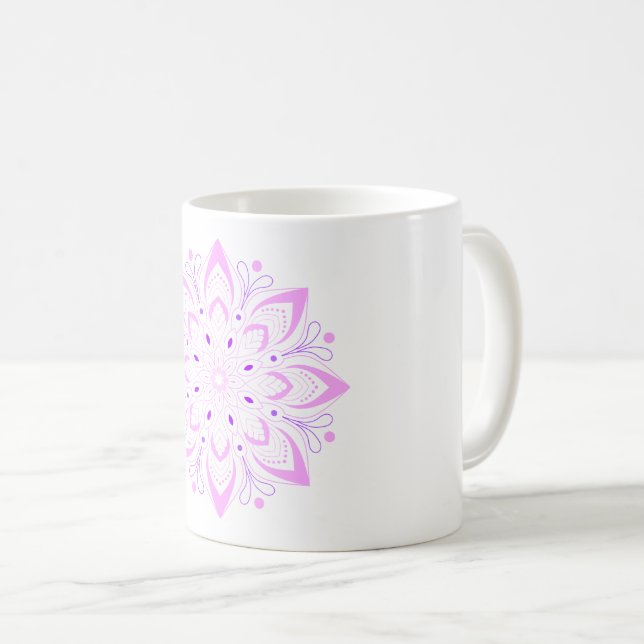 Taza De Café Diseño de Lotus Mandala (Anverso derecho)