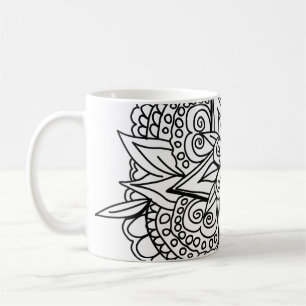 Taza De Café Diseño de mandala de dibujo fresco