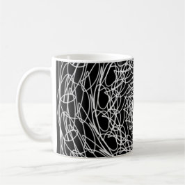 Taza De Café Diseño de mandala en blanco y negro