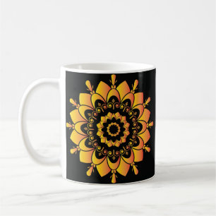 Taza De Café Diseño de Mandala único dorado