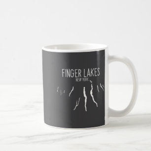 Taza De Café Diseño de mapa de New York Finger Lakes