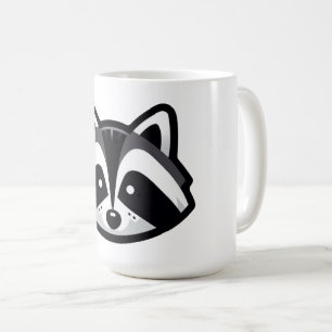 Taza De Café Diseño de mapache simple