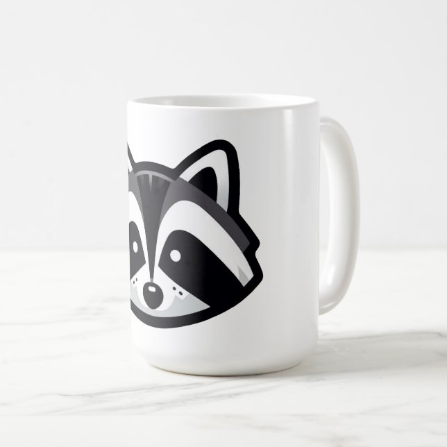 Taza De Café Diseño de mapache simple (Anverso derecho)