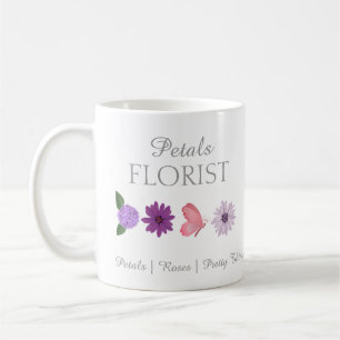 Taza De Café Diseño de Marca de Negocio de Floristería Boutique