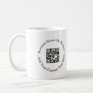 Taza De Café Diseño de marca de sitio web de código QR para neg
