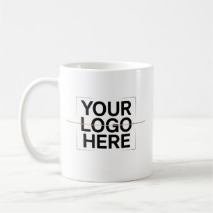 Taza De Café Diseño de marca en negrita con tu logotipo aquí