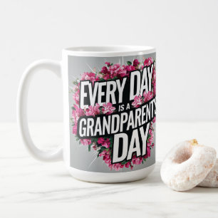 Taza De Café Diseño de marco floral de gran tamaño