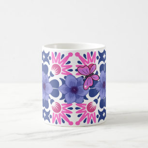 Taza De Café Diseño de mariposa con patrón hermoso