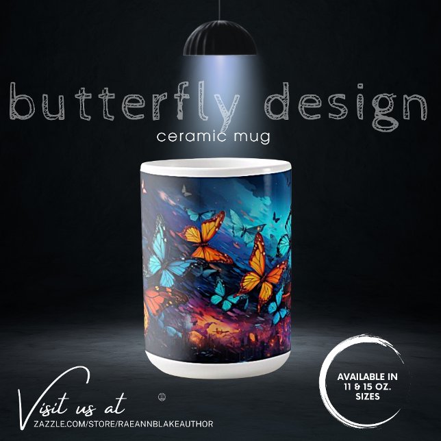 Taza De Café Diseño de mariposa negrita Muñeca cerámica (Subido por el creador)
